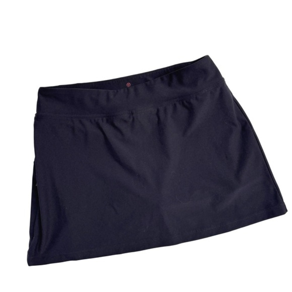 Talbots Black Athletic Golf Tennis Skirt Skort Zipper Pocket‎ Size M Petite